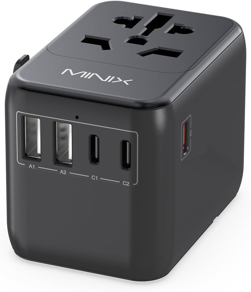 Minix Universal Travel Adapter, International Power Plug Adapter Max 35W 3 USB C 2 USB A Ports, All-in-One Worldwide Wall Charger for USA EU UK AU up to 180+ Countries. - Image 1